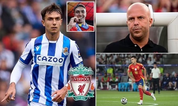 HLV Slot của Liverpool cần Zubimendi để xây dựng lối đá kiểm soát bóng