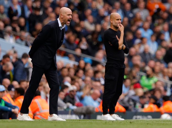 Ten Hag đã thắng 2 thua 4 sau 6 lần so tài với Guardiola