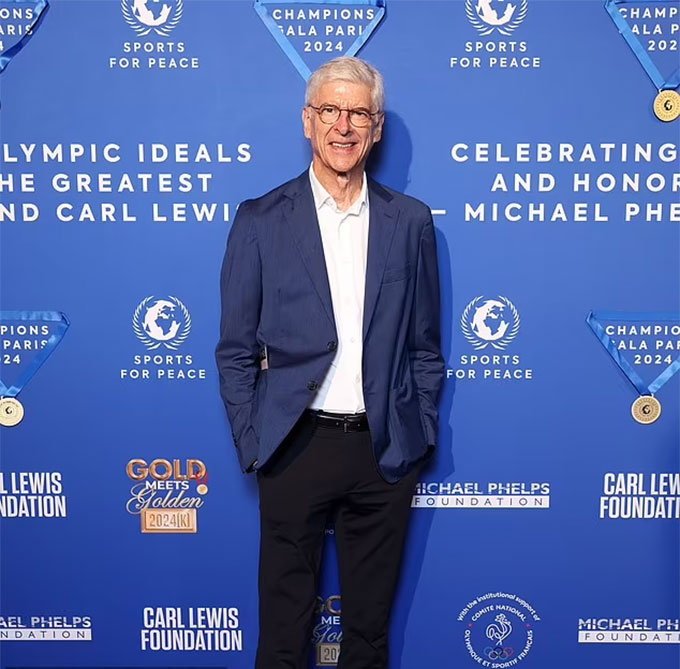 Cựu HLV Arsenal, Arsene Wenger, tại gala Olympic 2024