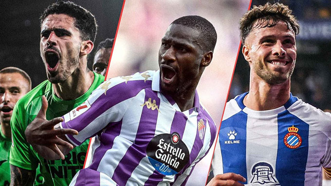 3 đội mới thăng hang lên La Liga 2024/25, từ trái sang: Leganes, Valladolid= và Espanyol sẽ phải rất nỗ lực để trụ hạng