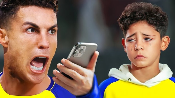 Ronaldo rất nghiêm khắc với con cái 