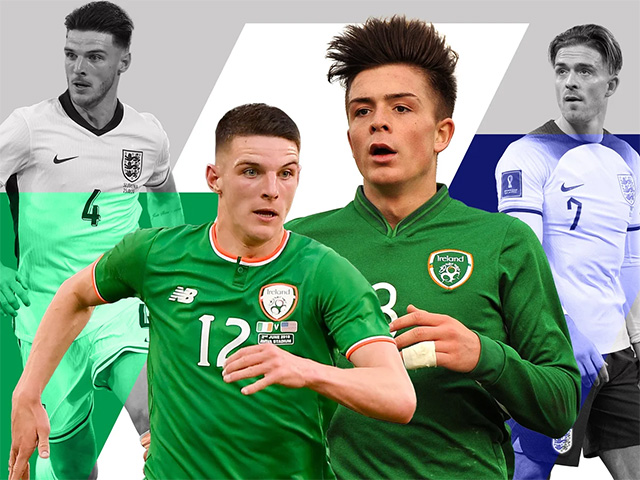 Rice và Grealish đêu từng khoác áo các đội trẻ của CH Ireland