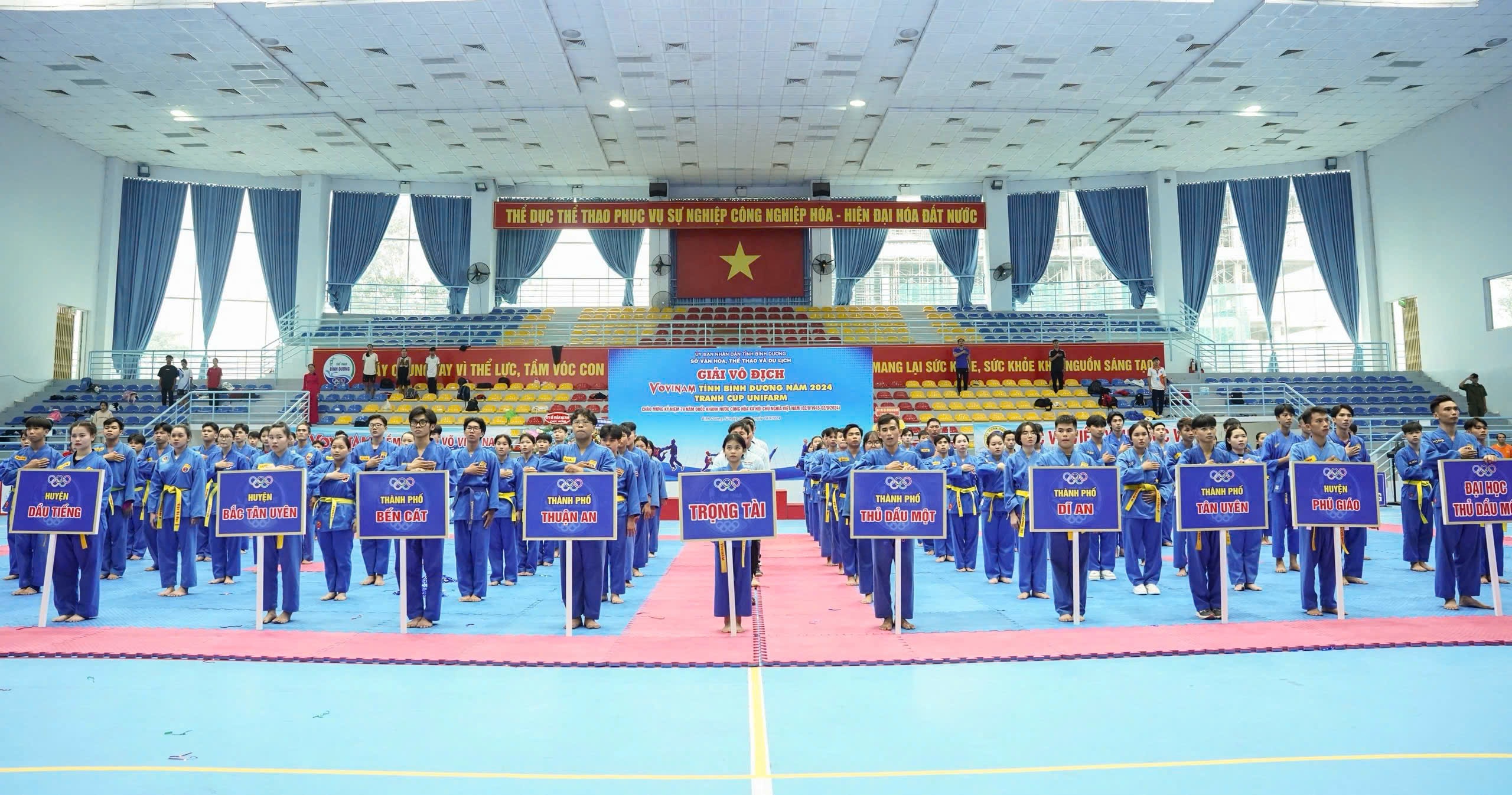 Giải Vô địch Vovinam tỉnh Bình Dương năm 2024 có sự tham gia của 11 đơn vị, 140 VĐV