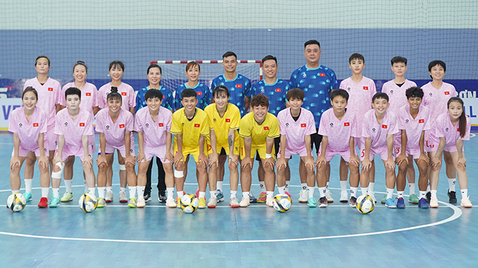 ĐT futsal nữ Việt Nam bắt đầu tập trung. Ảnh: CTV