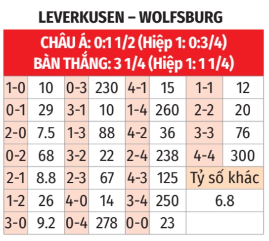 Leverkusen vs Wolfsburg