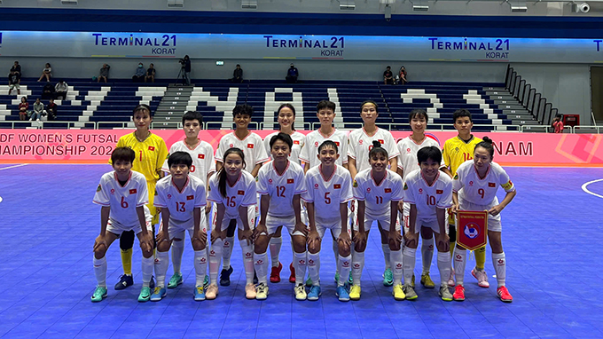 ĐT futsal nữ Việt Nam ở trận gặp Indonesia 