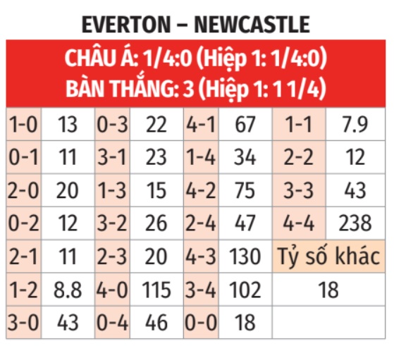 Everton vs Newcastle