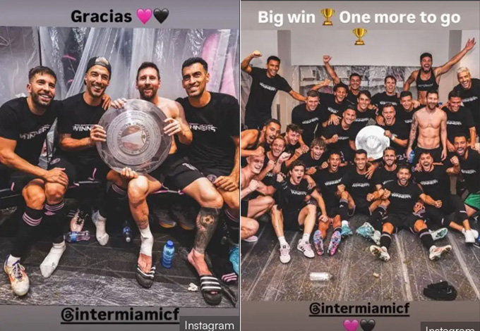 Beckham đăng lời chúc mừng Messi và các đồng đội trên Instagram cá nhân