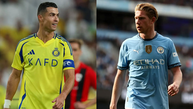 Ronaldo mong muốn Al Nassr chiêu mộ De Bruyne 