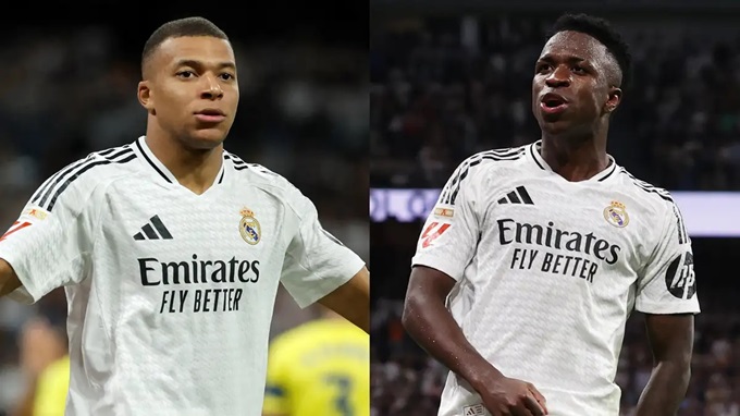 Trong khi Mbappe vẫn chật vật thì Vinicius tạo ra khác biệt trên hàng công Real Madrid