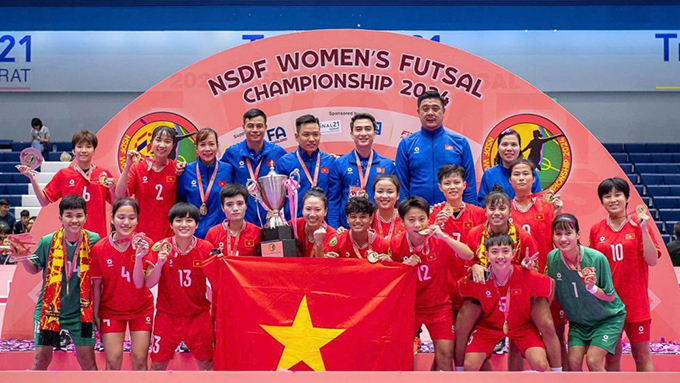 ĐT futsal nữ Việt Nam vô địch giải giao hữu ở Thái Lan 