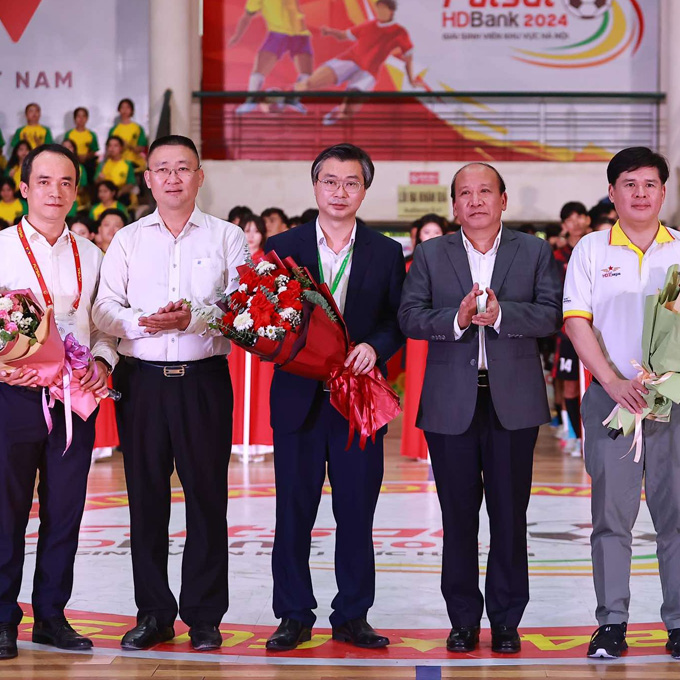 Đại diện ban tổ chức giải Futsal Sinh viên khu vực Hà Nội 2024 