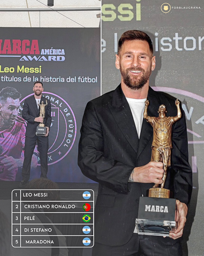 Messi nhận giải thưởng của Marca