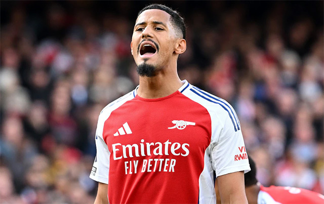 Saliba lỡ trận Arsenal gặp Liverpool vì bị treo giò