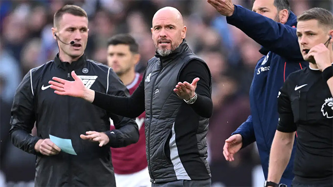 Ten Hag toàn thua cả 3 chuyến làm khách tới sân của West Ham