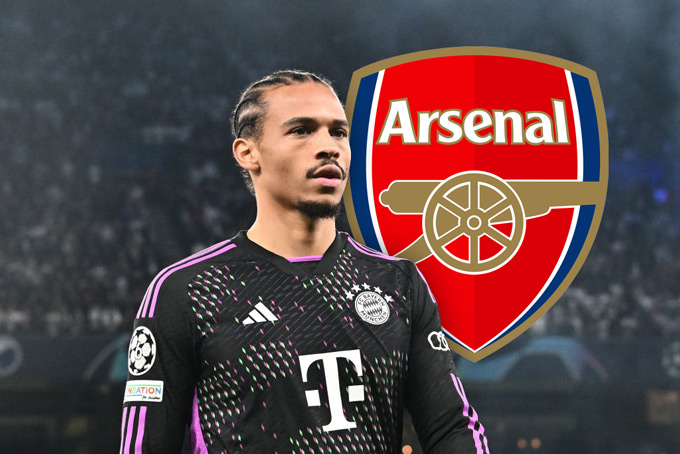 Sane đang được liên hệ chuyển tới Arsenal