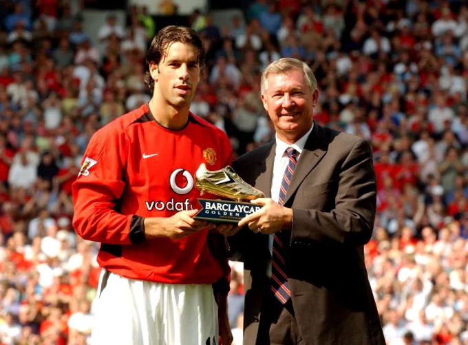 Van Nistelrooy và Sir Alex khi còn là thầy trò tại MU