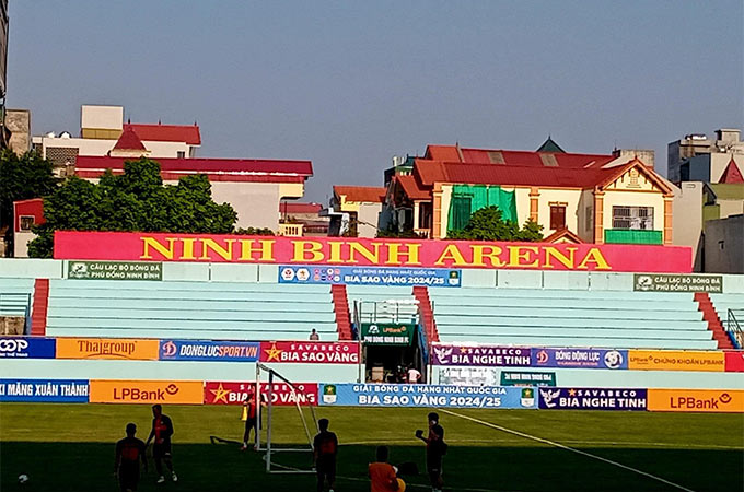 Ninh Bình Arena sẽ là tên gọi mới của sân nhà CLB Phù Đông Ninh Bình ở giải hạng Nhất QG 2024/25 - Ảnh: Ninh Bình FC 