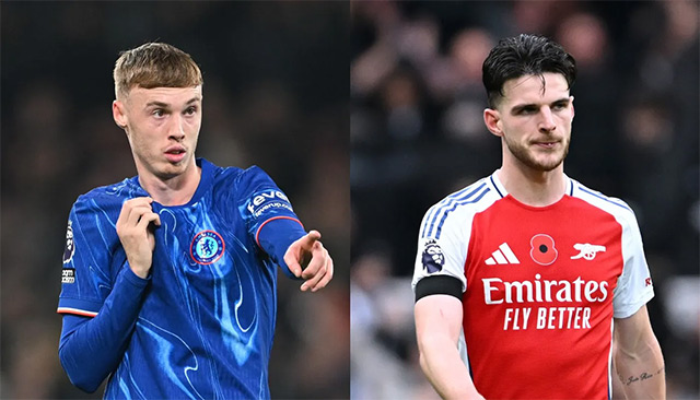 Cả Palmer và Rice đều không chắc có thể tham dự trận Chelsea vs Arsenal