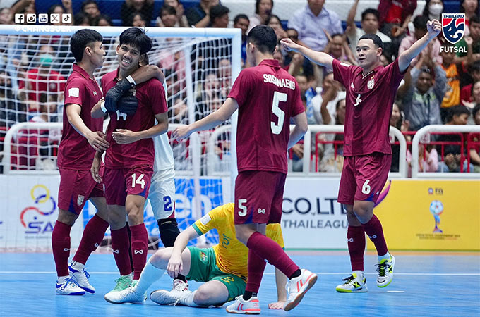 ĐT futsal Thái Lan có chiến thắng đậm 4-0 trước Australia ở trận tranh hạng 3 giải futsal Đông Nam Á 2024 