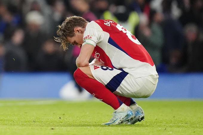 Sự trở lại của thủ quân Odegaard không giúp Arsenal có được chiến thắng
