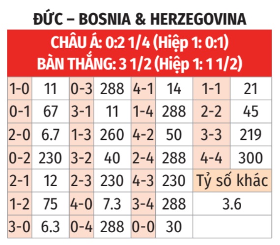 Đức vs Bosnia Herzegovina