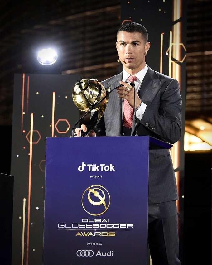 Cristiano Ronaldo đã 6 lần giành giải Globe Soccer Awards 