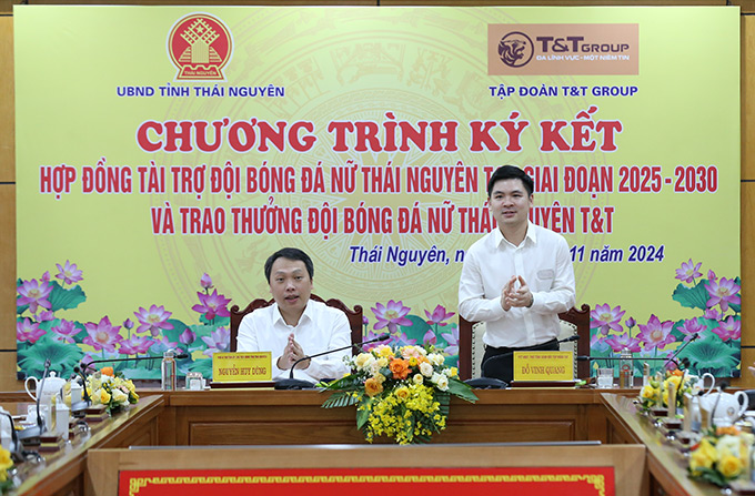 CLB nữ Thái Nguyên được Tập đoàn T&T tài trợ thêm 5 năm nữa 