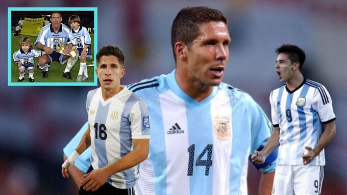 Ba bố con nhà Simeone vừa lập một cột mốc lịch sử của ĐT Argentina.