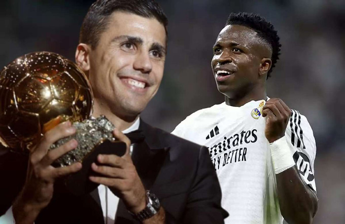 Rodri đánh bại Vinicius để giành Quả Bóng Vàng 2024