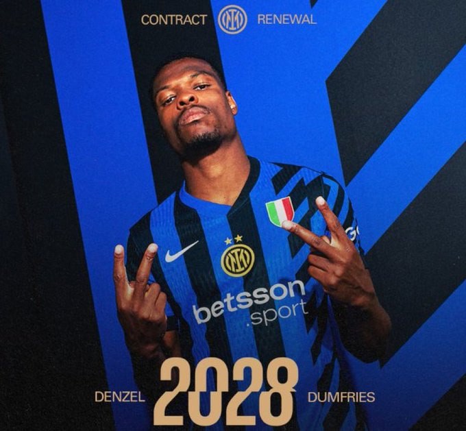 Dumfries gia hạn hợp đồng với Inter Milan đến tháng 6/2028