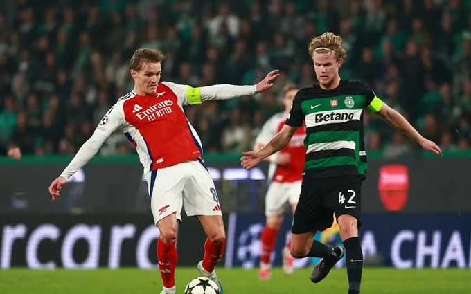 Odegaard có màn trình diễn thuyết phục trong trận thắng Sporting Lisbon