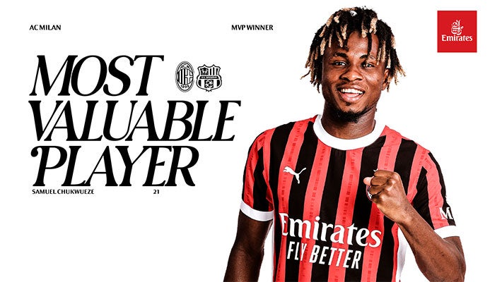 Chukwueze được bầu chọn là người chơi hay nhất trận Milan 6-1 Sassuolo