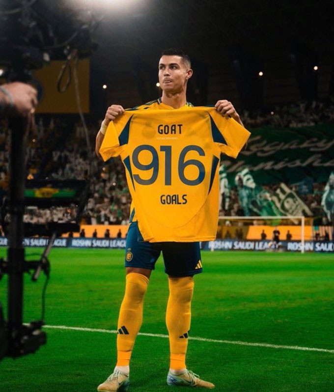 Ronaldo cán mốc 916 bàn trong sự nghiệp