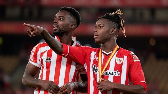 Inaki Williams có người em ruột nổi tiếng là Nico Williams (phải)