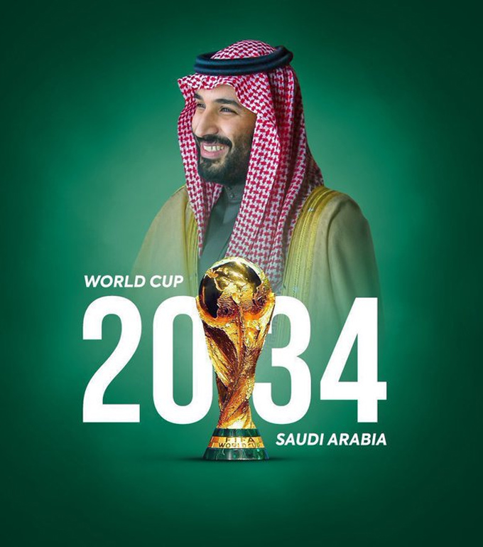 Saudi Arabia là nước đăng cai World Cup 2034