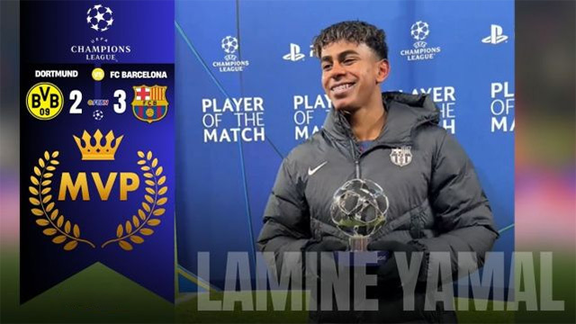 Yamal được bầu là cầu thủ chơi hay nhất trận