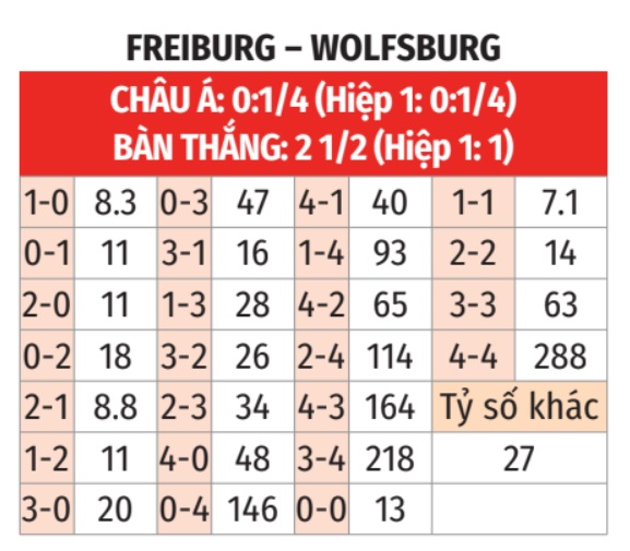 Freiburg vs Wolfsburg