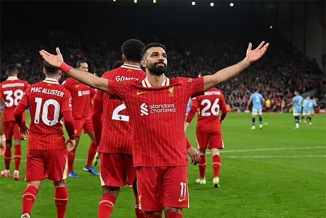 Salah đã ghi 13 bàn tại Premier League 2024/25