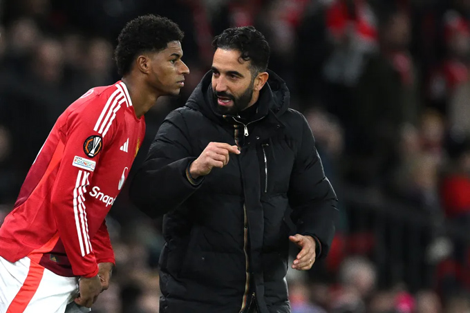 Amorim không hài lòng với Rashford