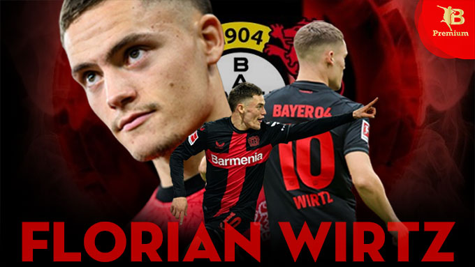 Florian Wirtz đang thăng hoa trong màu áo CLB Leverkusen