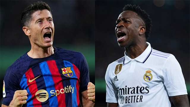 Lewandowski và Vinicius đều ghi 20 bàn trong năm 2024