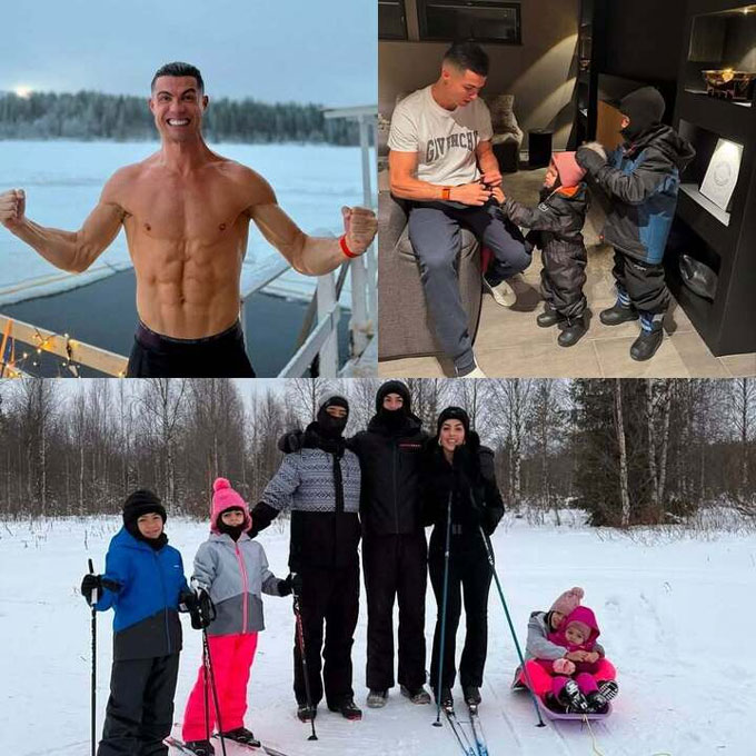 Ronaldo đón Giáng sinh ở Lapland