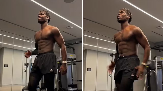 Pogba khoe cơ bụng "6 múi" trong phòng gym