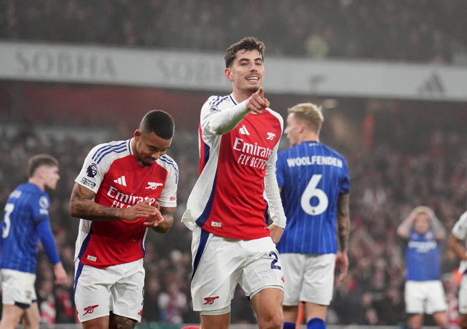 Havertz ghi bàn thắng duy nhất giúp Arsenal đánh bại Ipswich