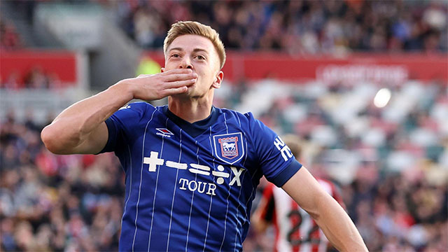 Delap đã ghi 6 bàn cho Ipswich ở Premier League mùa này