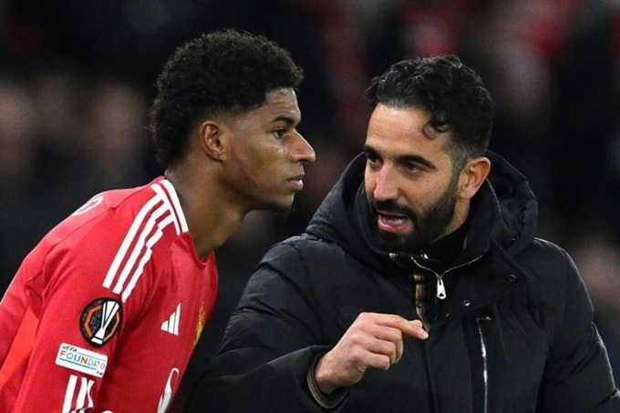 Đã 5 trận liên tiếp, ông Ruben Amorim không để Rashford ra sân thi đấu