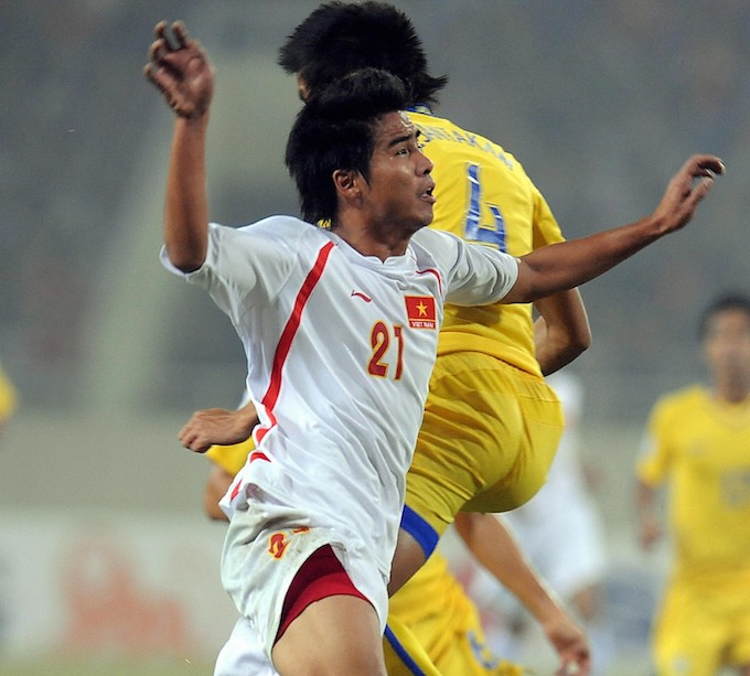 Việt Thắng đóng góp 1 pha kiến tạo ở trận chung kết lượt đi AFF Cup 2008. Ảnh: CTV 