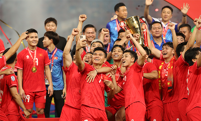 ĐT Việt Nam vô địch AFF Cup 2024. Ảnh: Đức Cường 