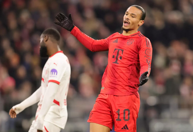 Sane đang không được trọng dụng tại Bayern